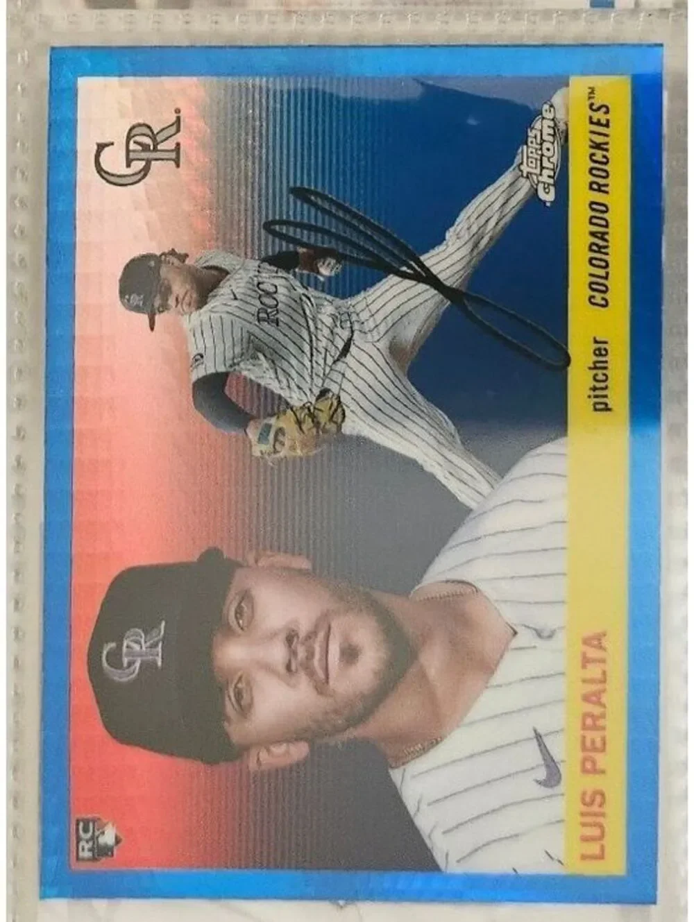 Luis Peralta [Blue Prism] #237 2025 Topps Chrome Platinum- RC - Colorado Rockies